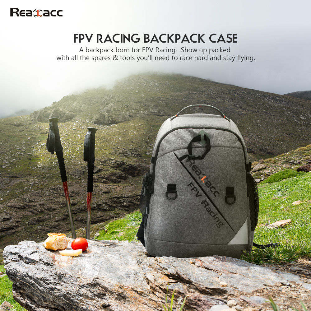 Realacc Backpack Case with Waterproof Transmitter Beam port Bag Tool Board for RC Drone FPV Racing 13