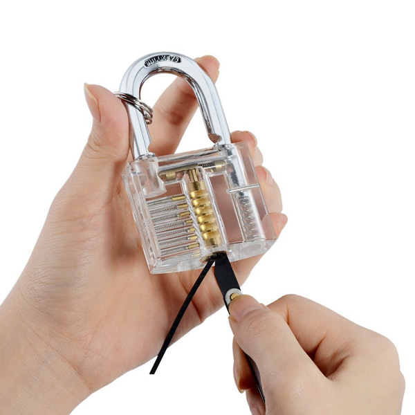 Find DANIU Transparent Practice Padlock with 12pcs Unlocking Lock Picks Set Key Extractor Tools for Sale on Gipsybee.com with cryptocurrencies