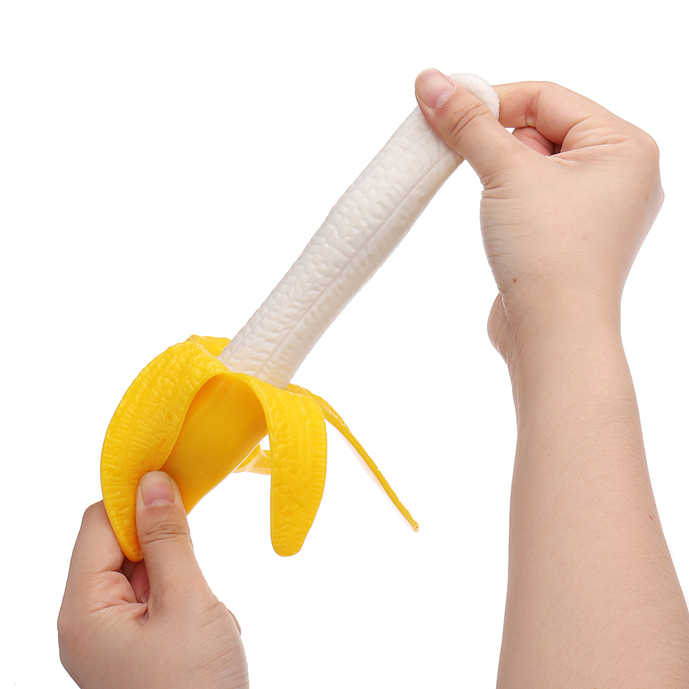 

TPR Squeeze Banana 17*4*4cm Squishy Stress Relief Toy Funny Spoof Collection Decor Fruit
