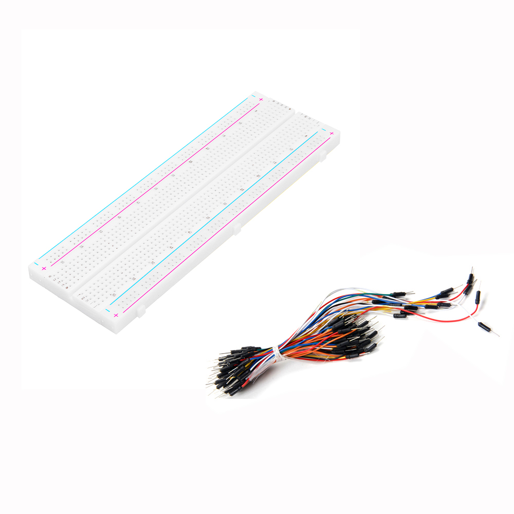 

Test Develop DIY 830 Point Solderless PCB Breadboard For MB-102 MB102 with 65pcs Male To Male Breadboard Wires Jumper Cable Dupont Wire Bread Board Wires