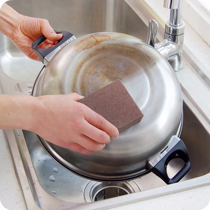 

Honana Emery Sponge Brush Eraser Cleaner Kitchen Rust Cleaning Tool