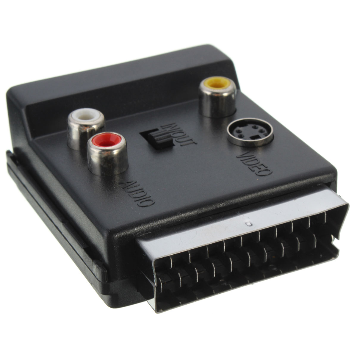 

Switchable Scart Male to Scart Female S-Video 3 RCA Audio Adapter Converter Connector
