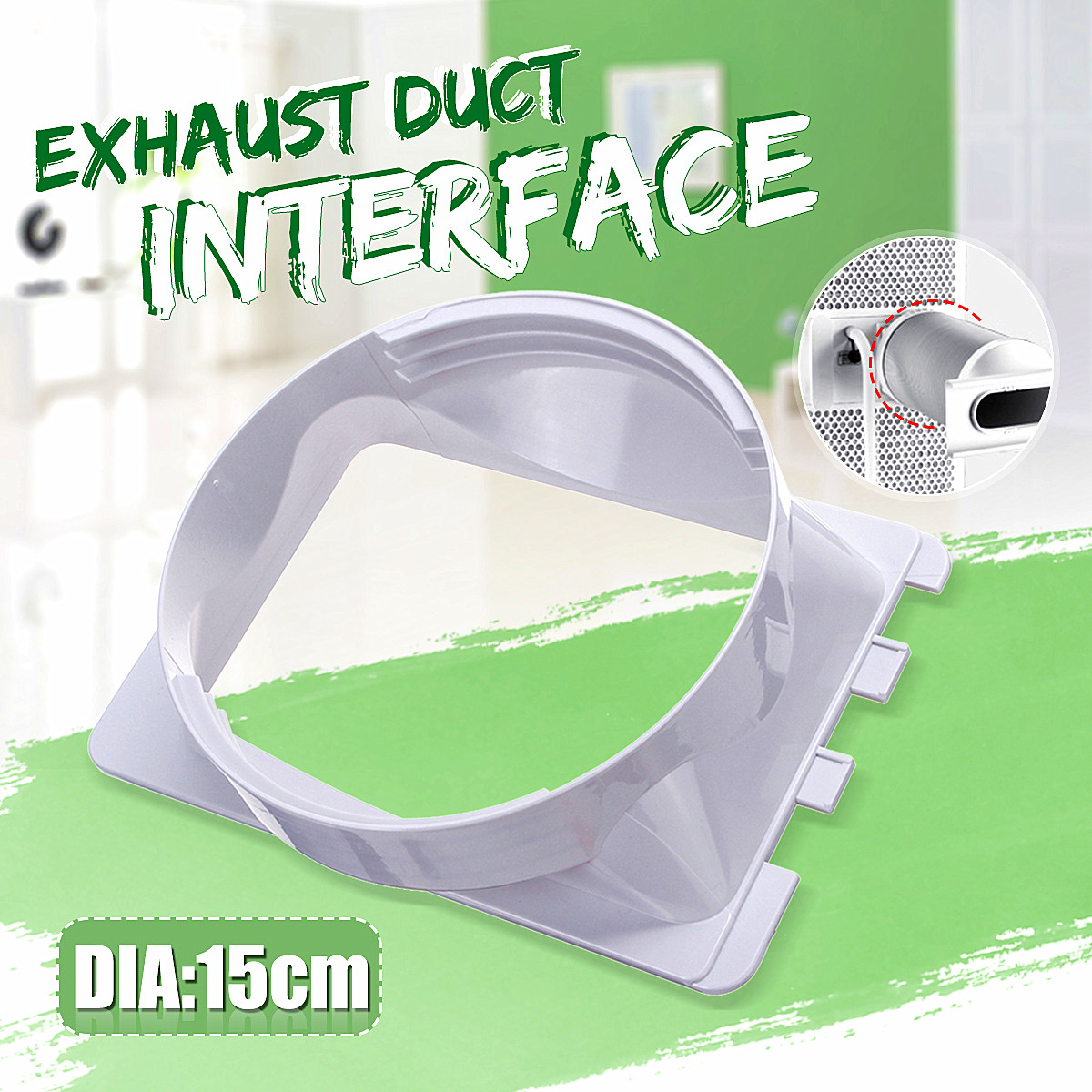 Exhaust Duct Round Square Interface For Dia 15Cm/Portable Air Conditioner Units 