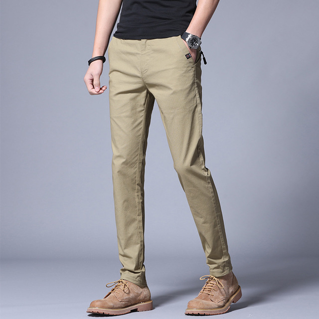 

Season New Men's Casual Pants Men's Youth Slim Feet Boys Trend Elastic Trousers Trousers Thin Section