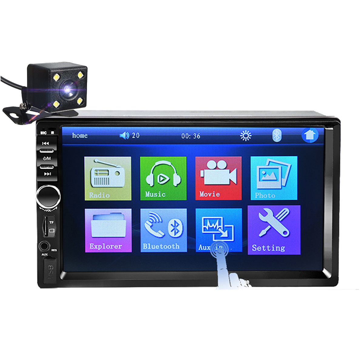 

7018B 7Inch 2Din Car MP5 Player HD Touch Screen Stereo Radio MP3 FM USB bluetooth with Backup Camera