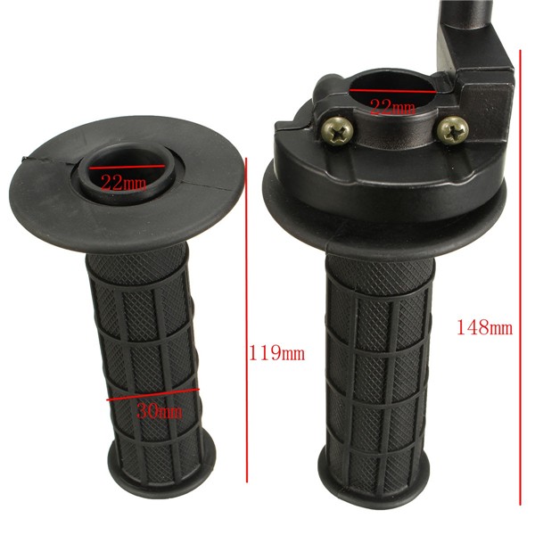 7/8inch 22mm Throttle Hand Grips Twist with Cable ATV Quad Pit Dirt Bike 50cc to190cc