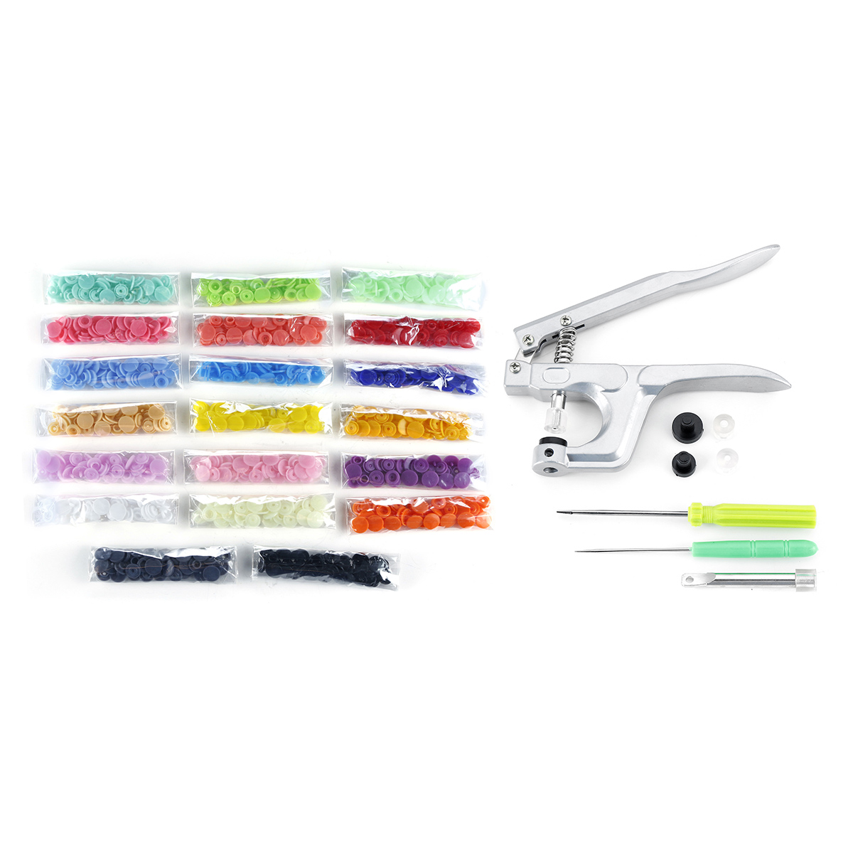 

T5 20 Colours Fastener Snap Set Snap Button Colorful Plastic Resin Clothes Buttons