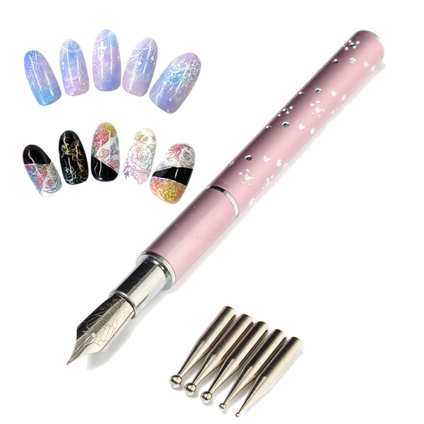 

5 голов гель цветок ногтей дизайн ручки покраска рисунок набор салон маникюра инструменты для поделок