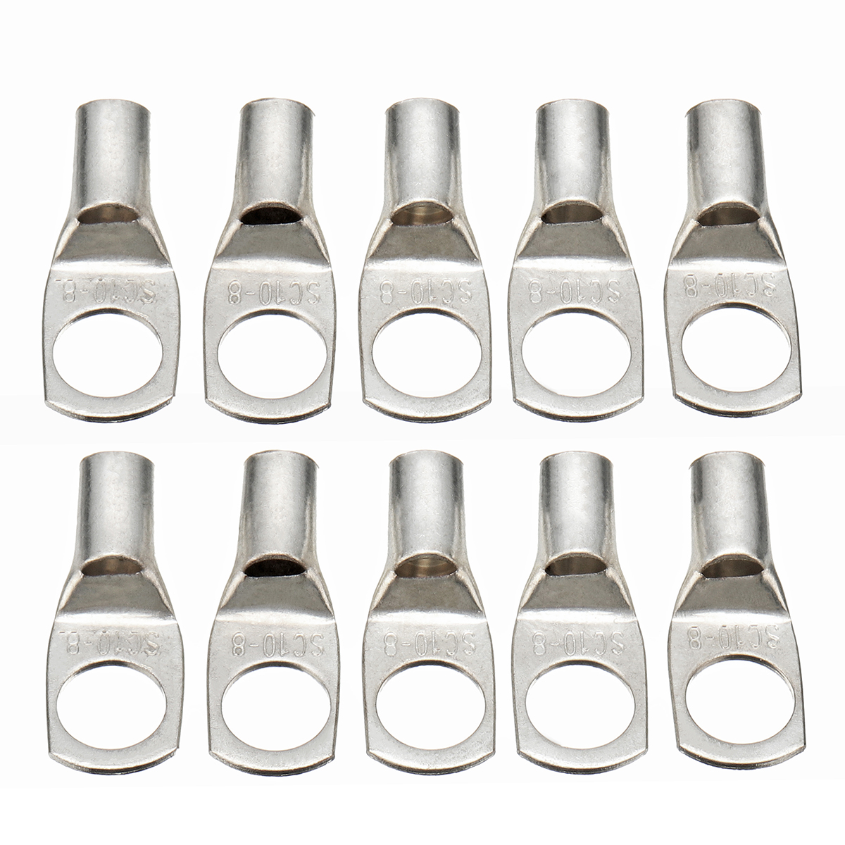 

10 Pcs Copper Cable Terminal Lugs Eyelets Ring Crimp Terminals Connectors Wiring Connectors kit
