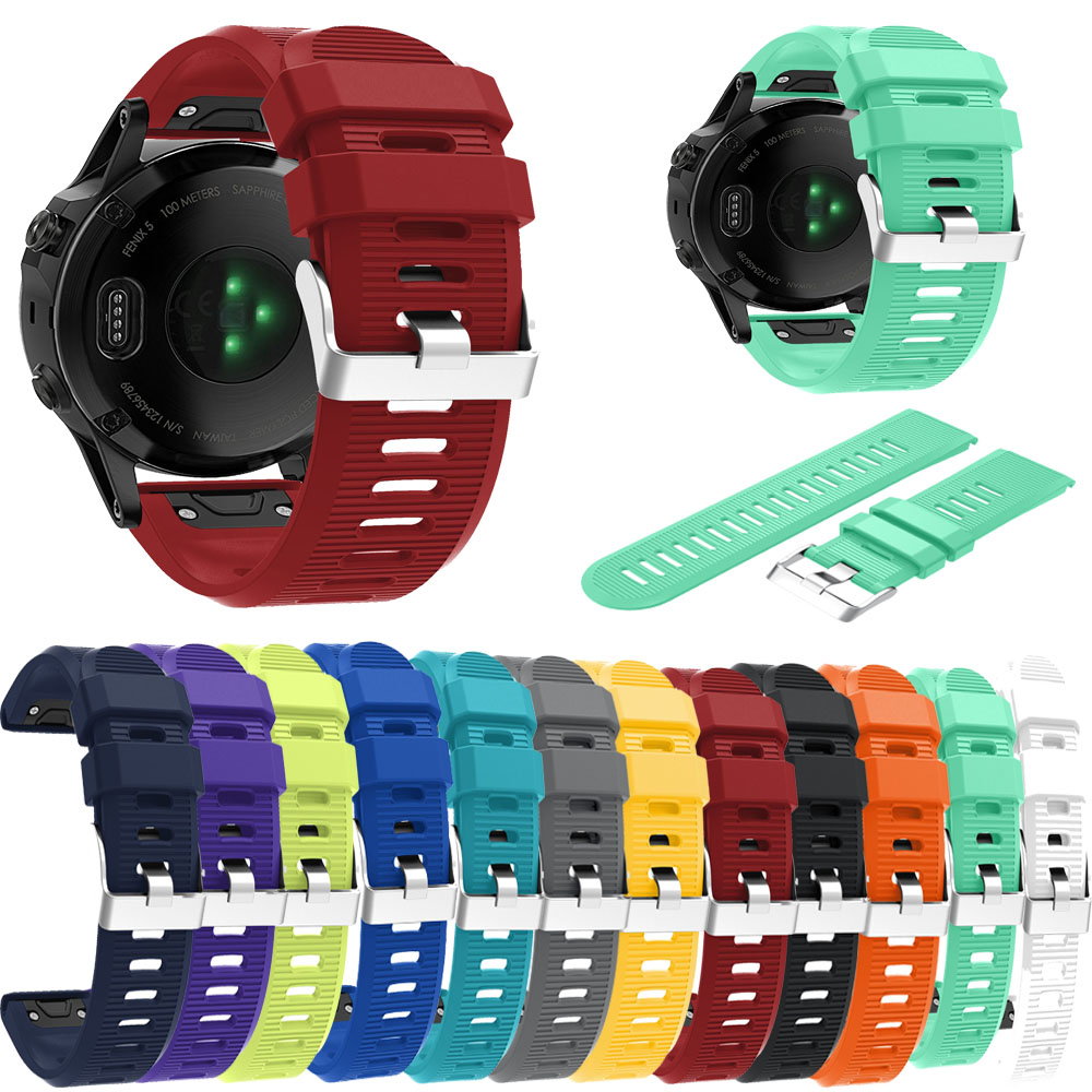 

Replacement Silicone Wear-resistant Quick Fit Watch Strap Wristband for Garmin Fenix 5X