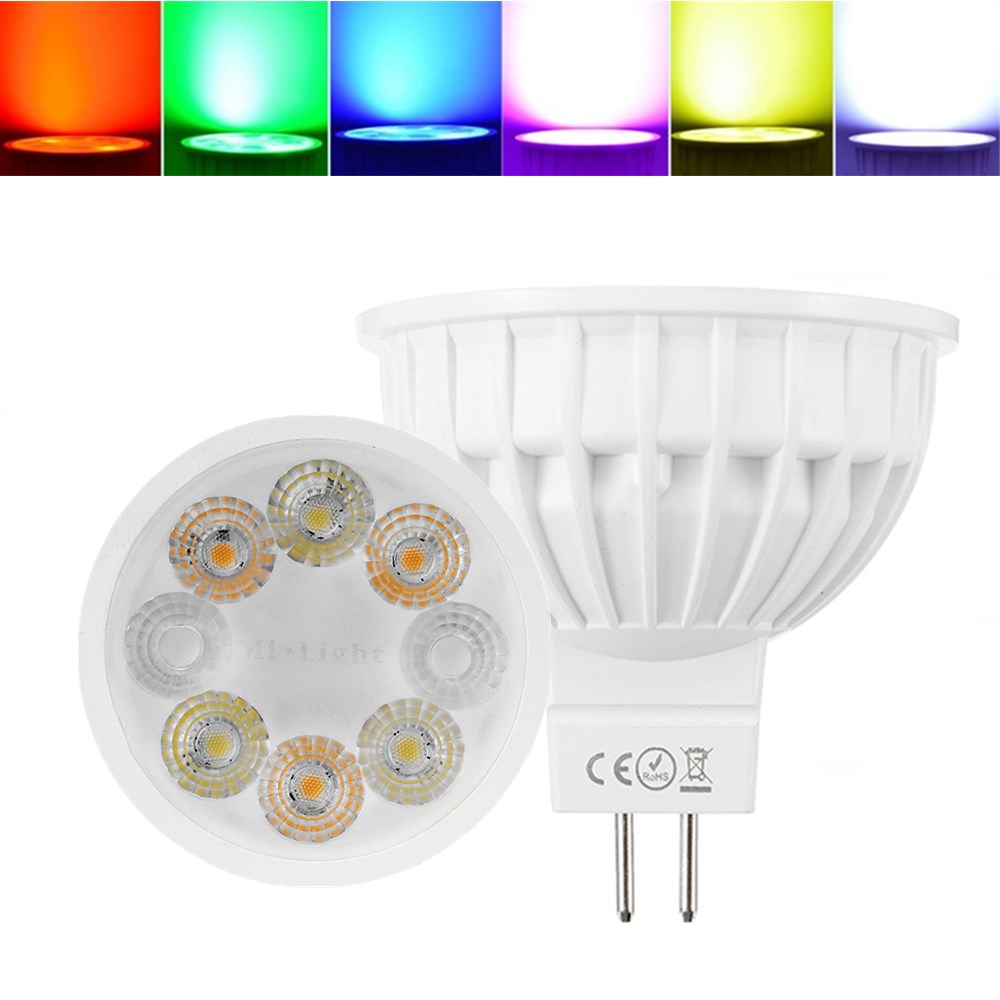 

Dimmable MR16 4W RGBCCT Milight LED Spotlight Lamp Bulb for Home AC/DC12V