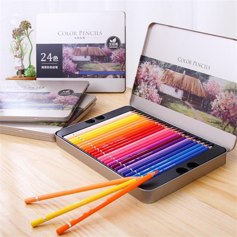 

Deli 72 Colors Oily Color Pencil Set Soft Core Crayons Painting Drawing Sketching Colored Pencils Painting Supplies