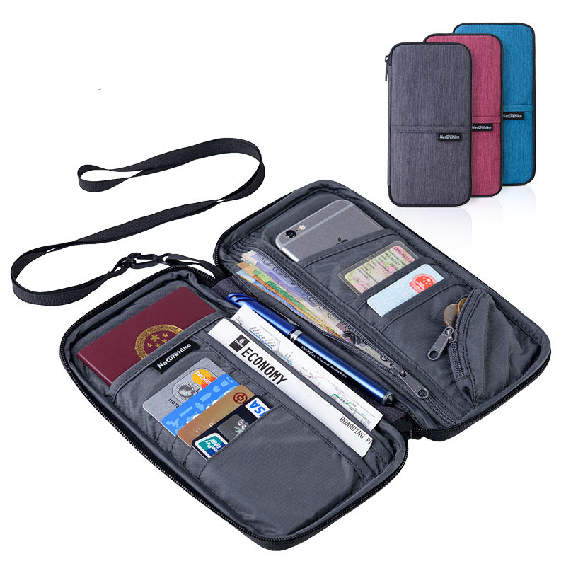 

Naturehike NH17C001-B Travel Passport Card Bag Ticket Cash Wallet Pouch Holder For iphone
