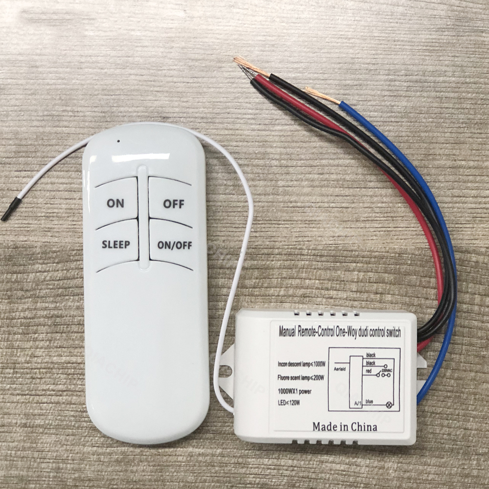220V 1-3 Way ON/OFF Digital RF Remote Control Switch Wireless For Light Lamp Kit 