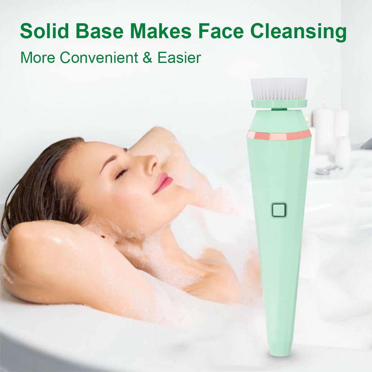 Find Bakeey 4 in 1 Electric Facial Wash Brush Waterproof Silicone Facial Cleanser Cleaner for Sale on Gipsybee.com with cryptocurrencies