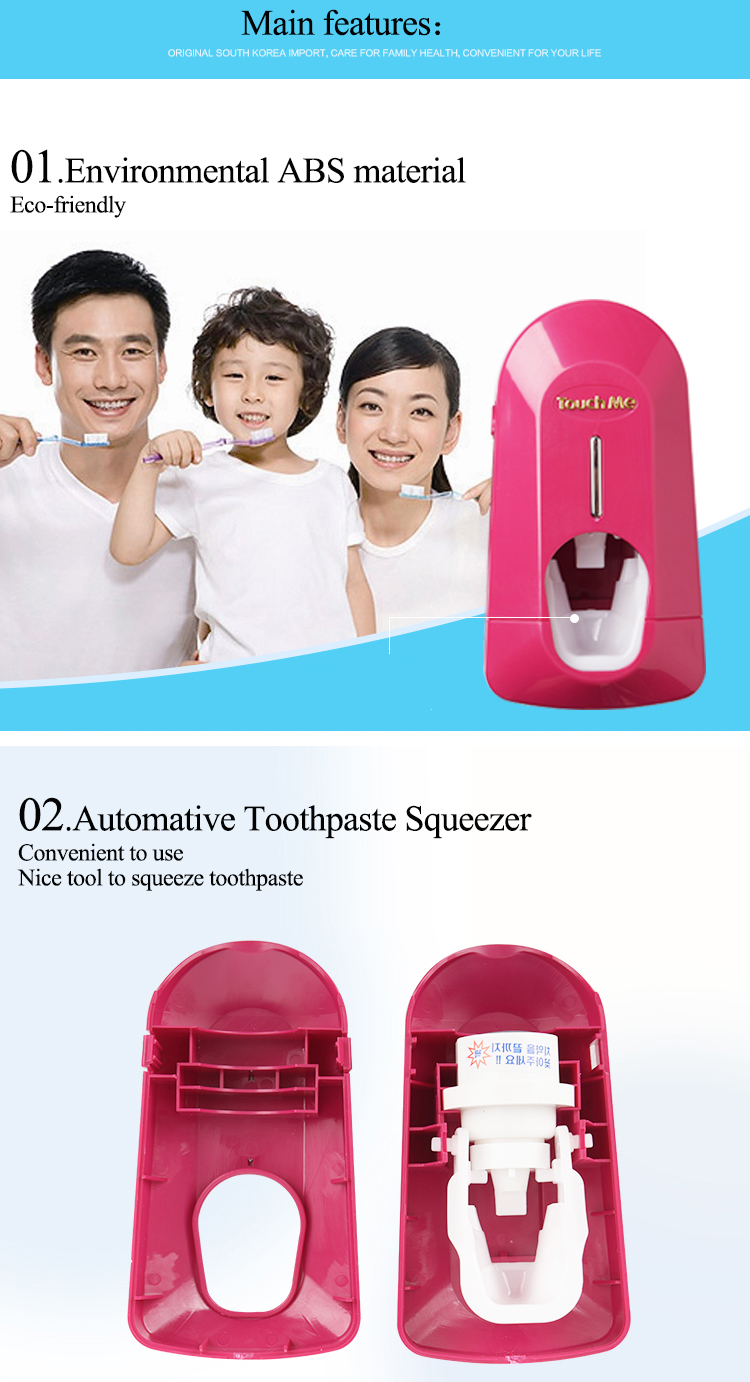 Bathroom Automative Toothpaste Squeezer With Toothbrush Holder 