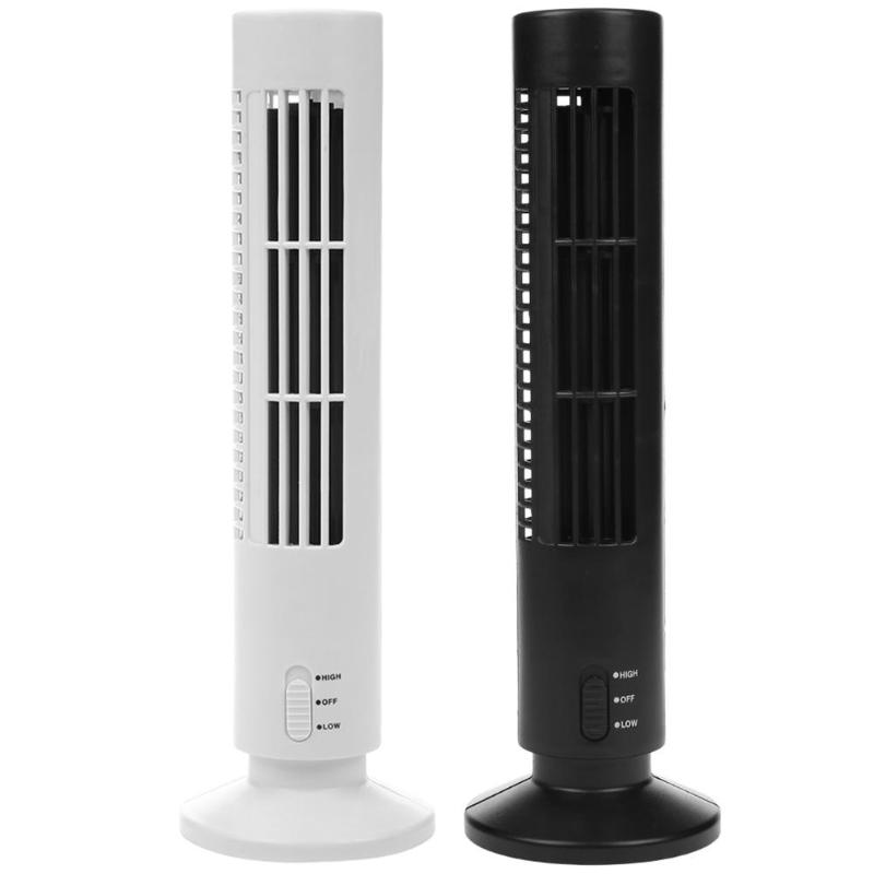 

5V 2 Level Adjustable Speed USB Mini Vertical Quiet Bladeless Desktop Cooling Tower Fan for Home