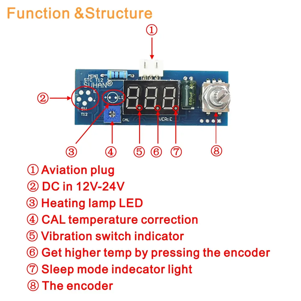 STC T12 DIY Digital Soldering Iron Station Temperature Controller Board Kit for HAKKO T12 T2 Handle 