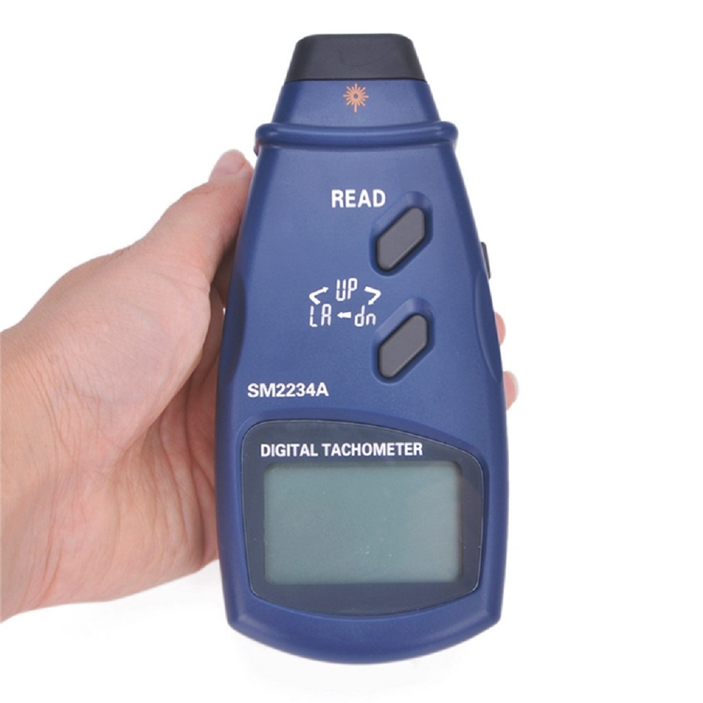

LCD Digital Laser Tachometer Accuracy 0.1RPM Electronic Photo Tachometer 2.5~99999 RPM Max Min Last Data Memory Speedometer
