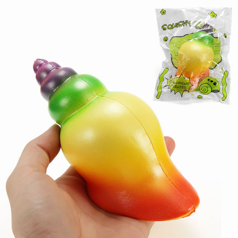 

Squishy Rainbow Conch 14cm Медленный рост с коллекцией подарков Подарочный декор Мягкая игрушка