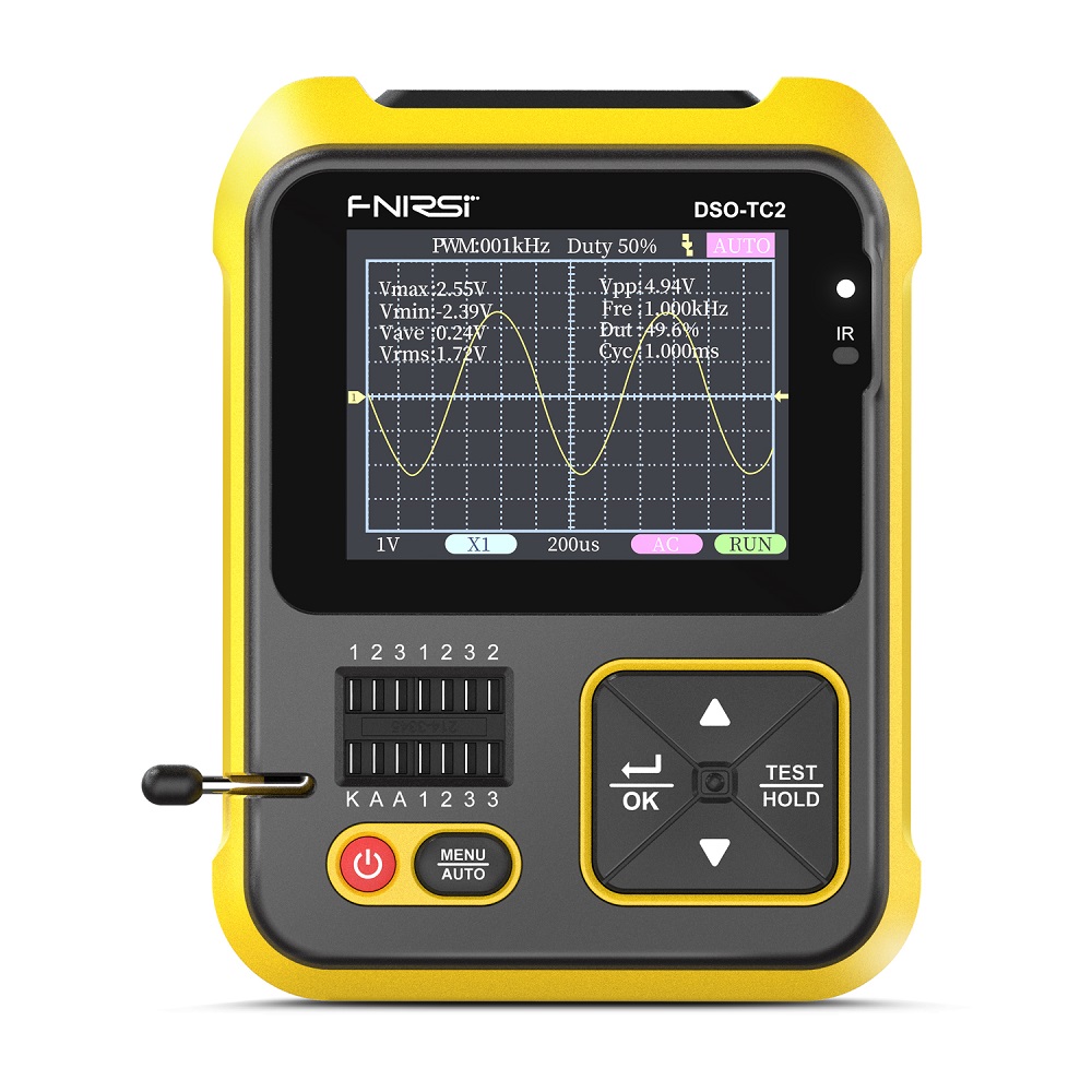 Find FNIRSI DSO TC2 Handheld Digital Oscilloscope LCR Meter Graphic Display Transistor Tester 2 4 inch TFT Color Screen LED Backlight for Auto Repair Appliance Repair for Sale on Gipsybee.com with cryptocurrencies