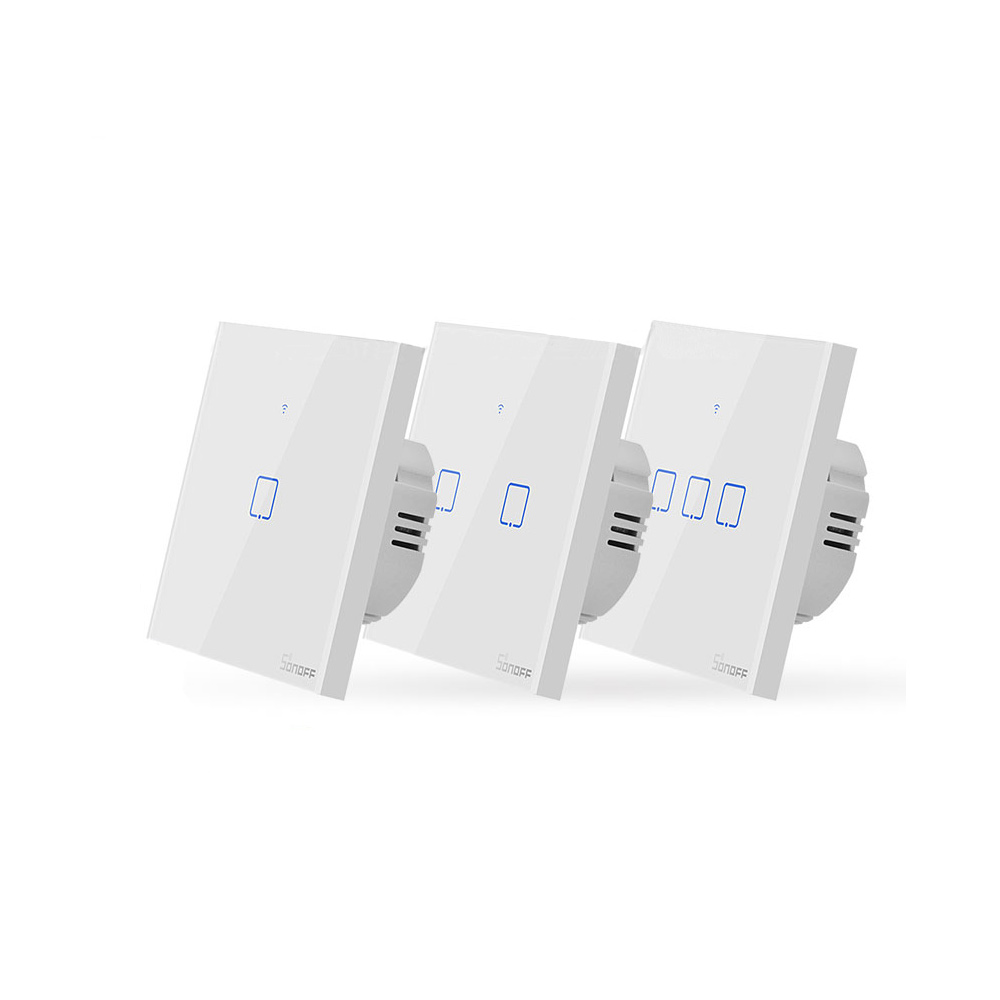 SONOFF® T0 EU / US / UK AC 100-240 В 1/2/3 Gang TX Series Настенный выключатель WIFI Умный настенный сенсорный выключатель для умного дома Работа с Alexa Google Home
