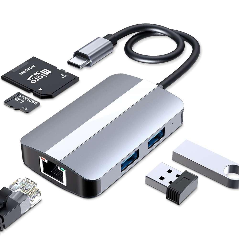 Find 5 IN 1 Type C Hub Docking Station USB C to USB 2 0 USB 3 0 RJ45 100Mbps LAN Ethernet SD/TF Card Reader Slot for Laptop Notebook Desktop PC with OTG Function for Sale on Gipsybee.com with cryptocurrencies