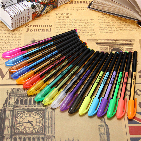 

18 Pcs Color Gel Pen Set Adult Coloring Book Ink Pens Drawing Painting Craft Art Sketch Stationery School Student Suppli