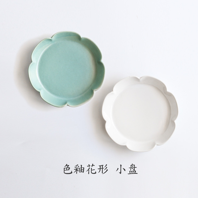 

Xitian Muyu Высокотемпературная глазурь в японском стиле Керамический Посуда Цветная глазурь Маленькое блюдо в форме цветка Свежее маленькое
