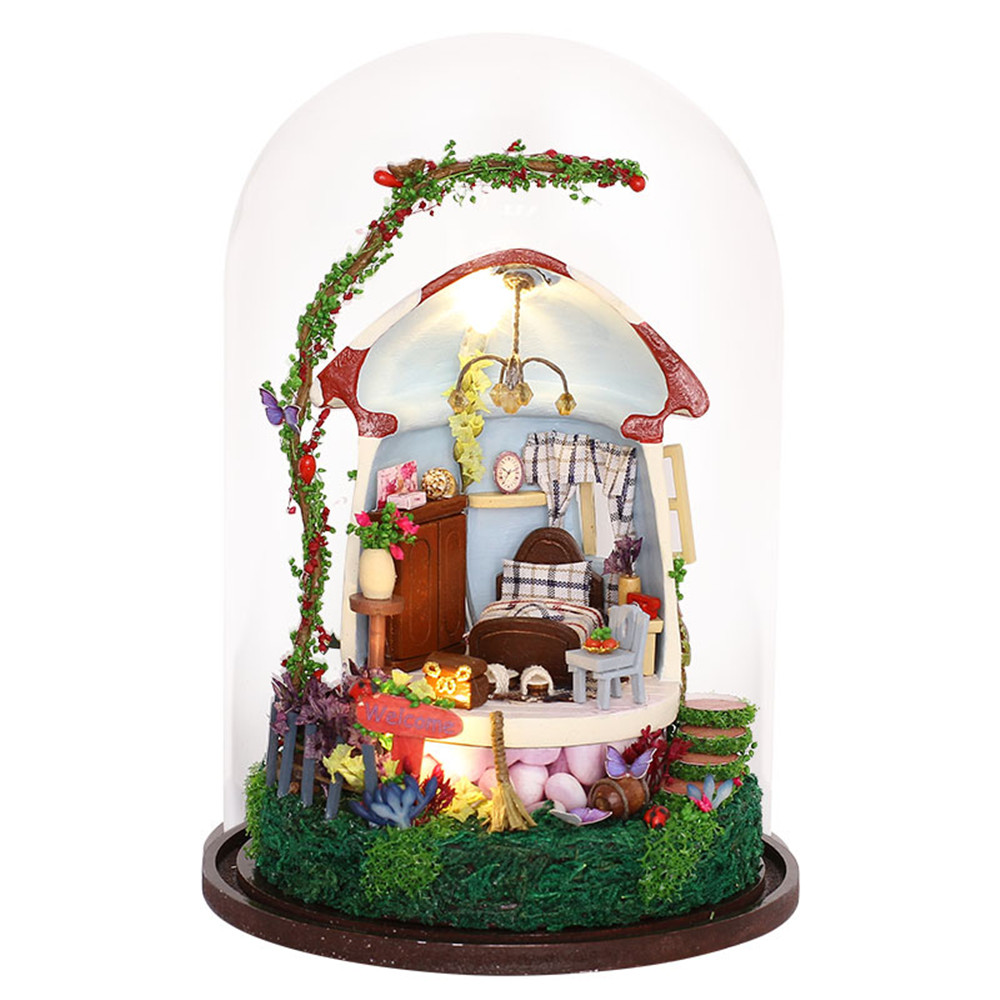 

iiecreate GN04 Mushroom Romance DIY Кукла Дом Миниатюрная мебель Набор Музыка Светодиодный Детский подарок