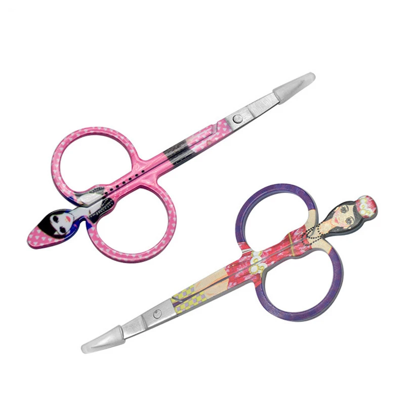 Eyebrow Scissors Cutting Grooming Stainless Steel Double-fold Eyelid Sticker Makeup Tool
