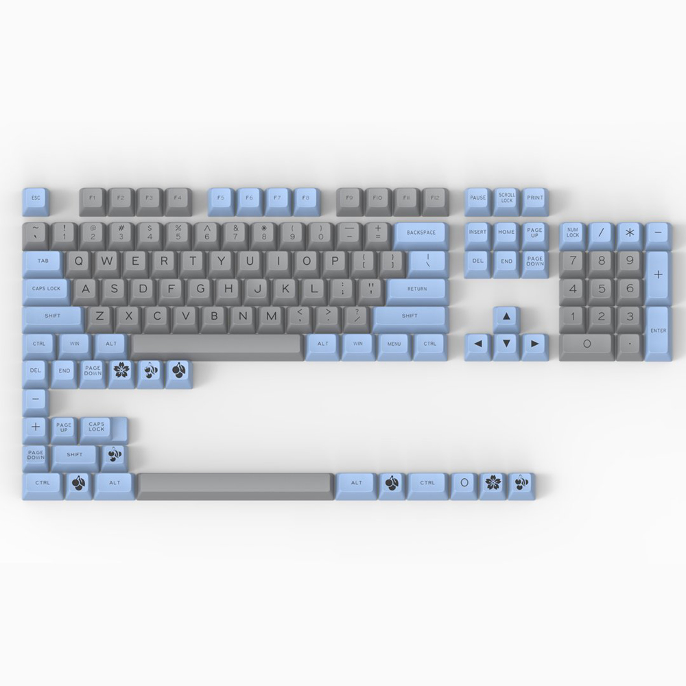 

Maxkey 127 Key Blue Gray SA Profile ABS Keycaps Keycap Set for Mechanical Keyboard