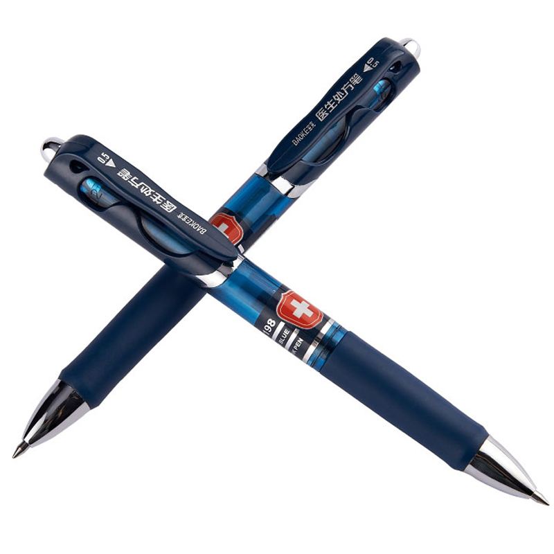 

BAOKE PC198 Push Type Ink Blue Neutral Pen Doctor Prescription Dedicated Pen 0.5mm