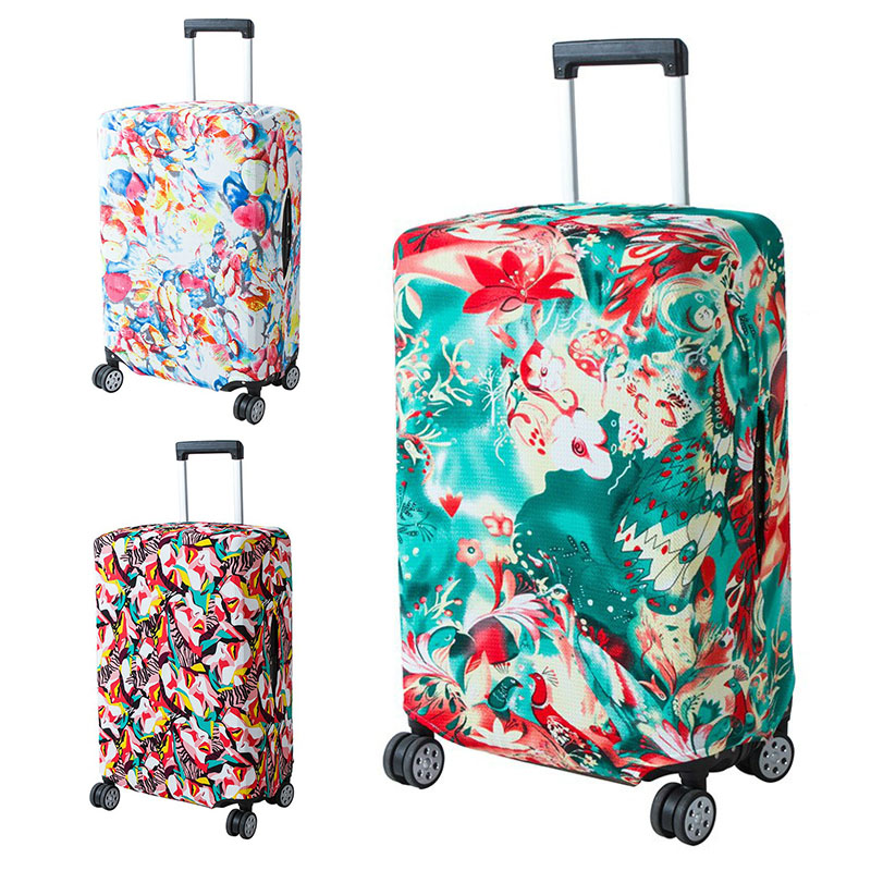 

Honana Abstraction Chinese Style Elastic Luggage Cover Trolley Case Cover Durable Suitcase Protector for 22-28 Inch Case Warm Travel Accessories