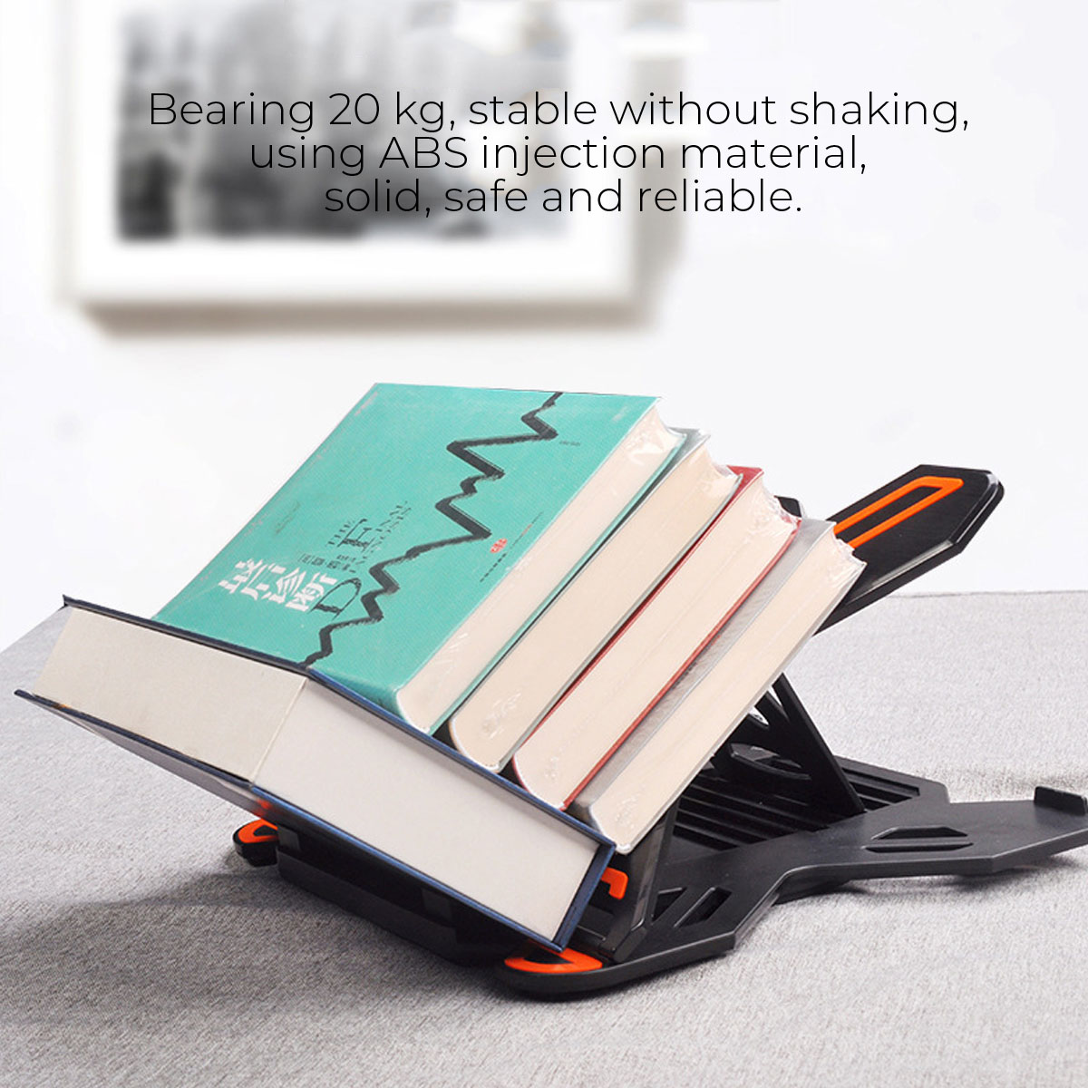 2 IN 1 Foldable 8-Level Height Adjustable Macboo/ Laptop Holder Stand Bracket with Phone Holder