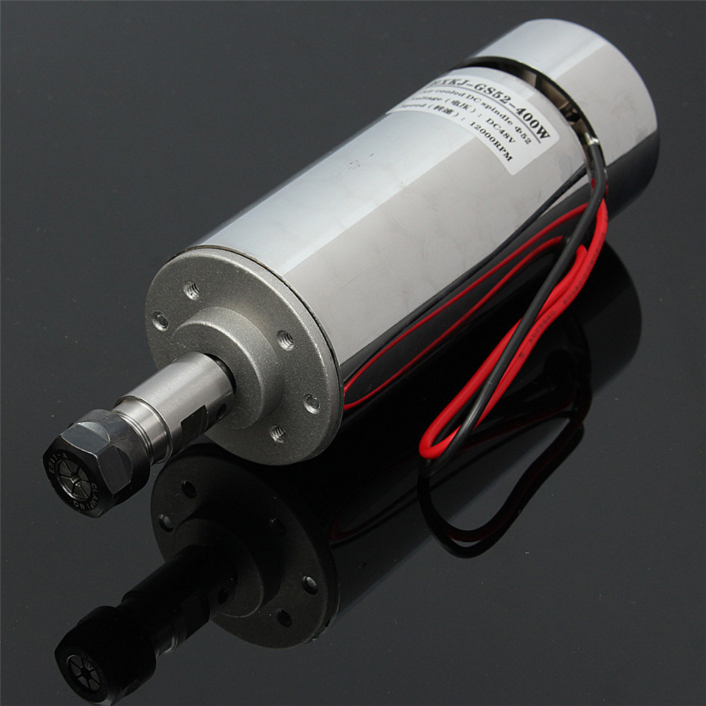 Brushed 3000-12000r/min for Engraving PCB Acrylic Engraving Machine Spindle 12-48VDC Chrome-Plated Air-Cooling Spindle