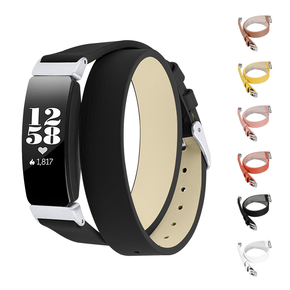

Часы из натуральной кожи KALOAD Стандарты Замена ремешка для Fitbit Inspire