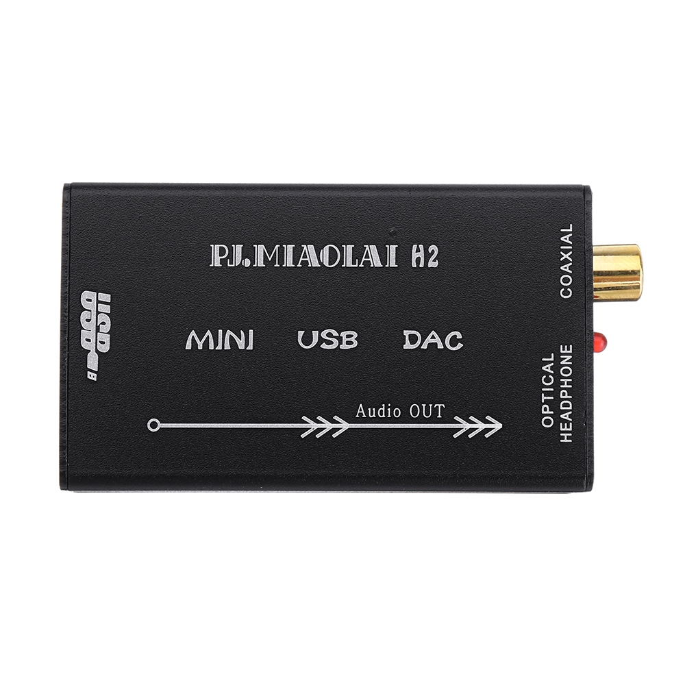 

PJ.MIAOLAI H2 PCM2704 External Computer Sound Card Mini USB DAC Decoder Optical Fiber Coaxial Signal Output