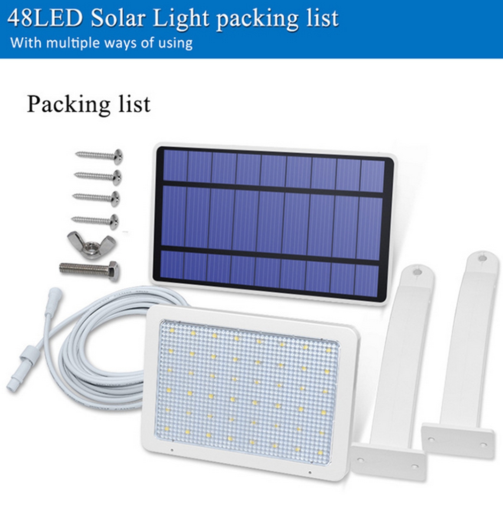 Solar Panel LED Light Sensor Wall Street Lamp Adjustable Floodlight Waterproof For Outdoor Lawn Garden 13