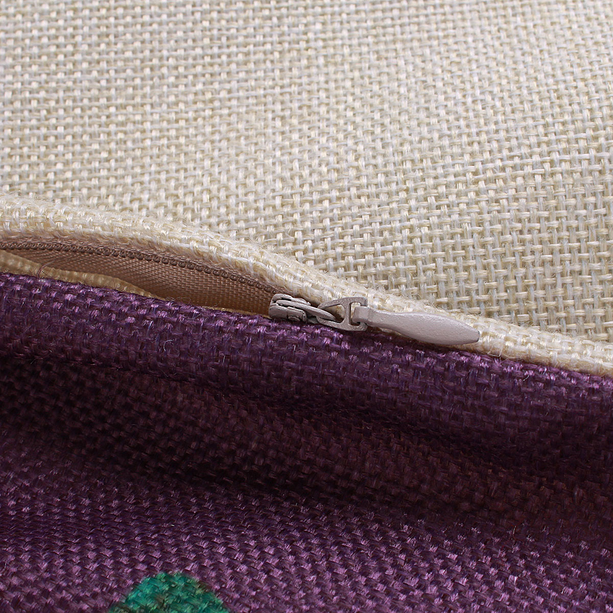 44x44cm Purple Linen Pillow Case Throw Cushion Cover Home Decor