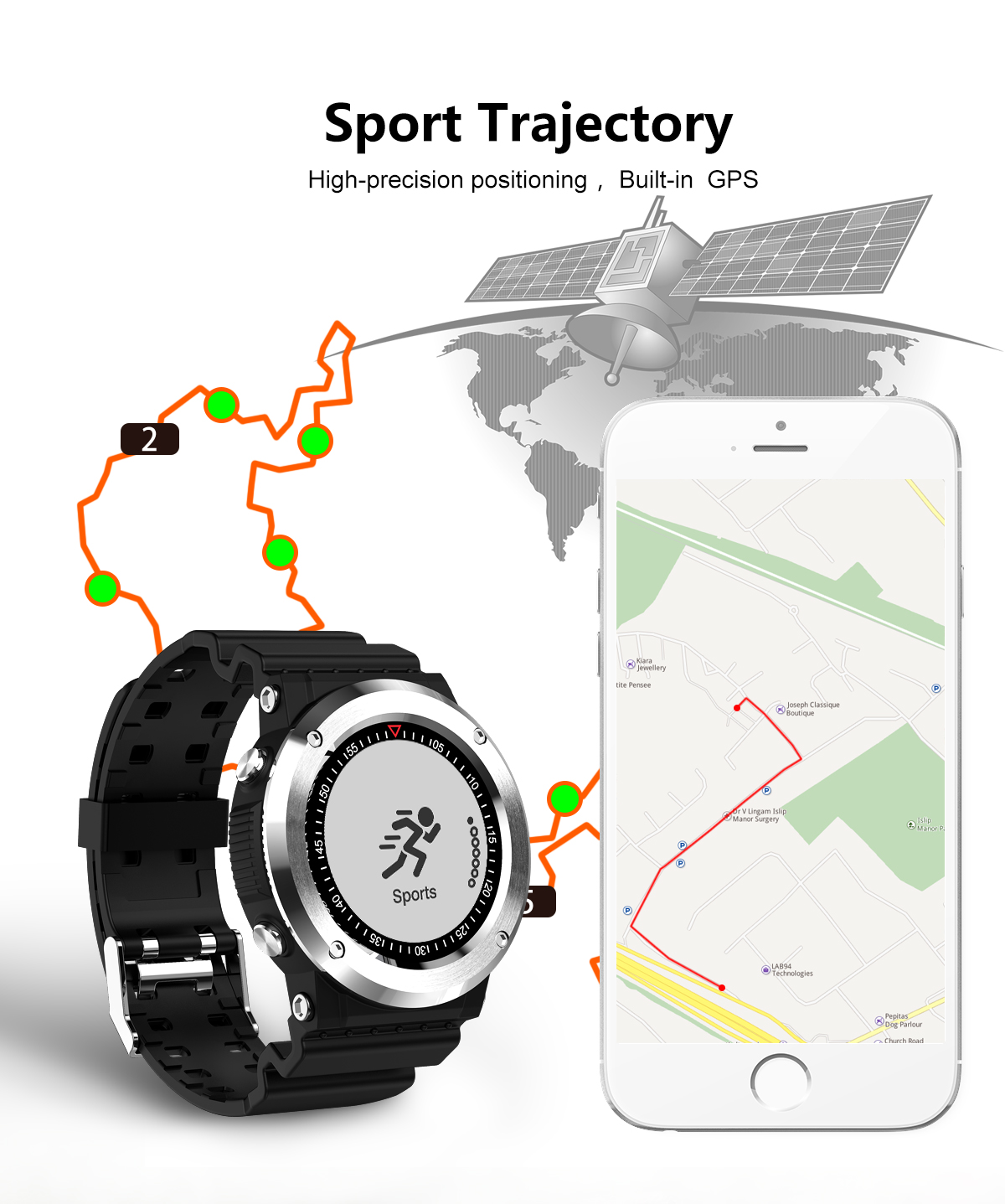 Newwear Q6 1.0inch GPS Compass Heart Rate Monitor Sports Mode Fitness Tracker bluetooth Smart Watch 19