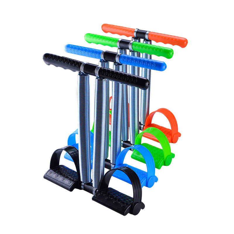 

KALOAD Single/Double Spring Resistance Bands Elastic Pedals Fitness Exerciser Yoga Abdominal Puller