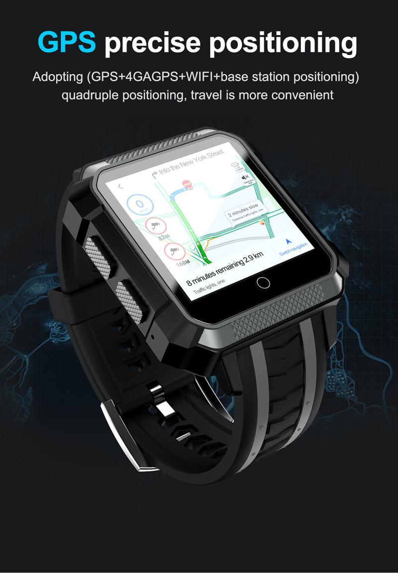 LOKMAT H7 4G 1+8G GPS Watch Phone LCD Color Screen Waterproof Smart Watch Fitness Exercise Bracelet 8
