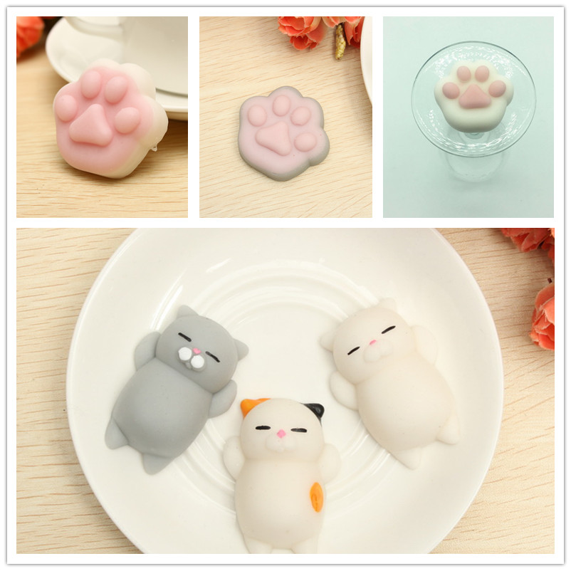 

6PCS Моти Cat Claw Squishy Squeeze Симпатичные Healing игрушка Kawaii Коллекция снятие стресса подарка Декор