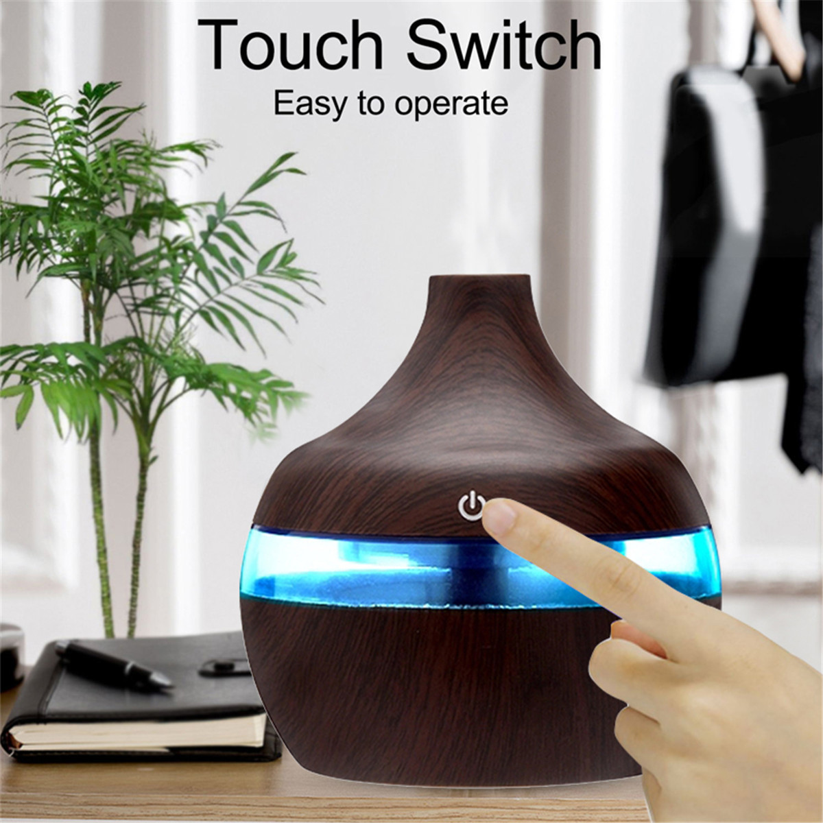 300ml Electric Ultrasonic Air Mist Humidifier Purifier Aroma Diffuser 7 Colors LED USB Charging for Bedroom Home Car Office 4