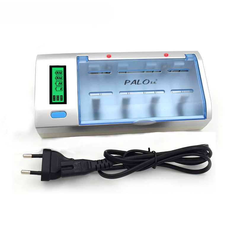 

Palo 906W 4 Slots LCD Display Battery Charger For Nimh Nicd AA/AAA/SC/C/D/9V Rechargeable Battery