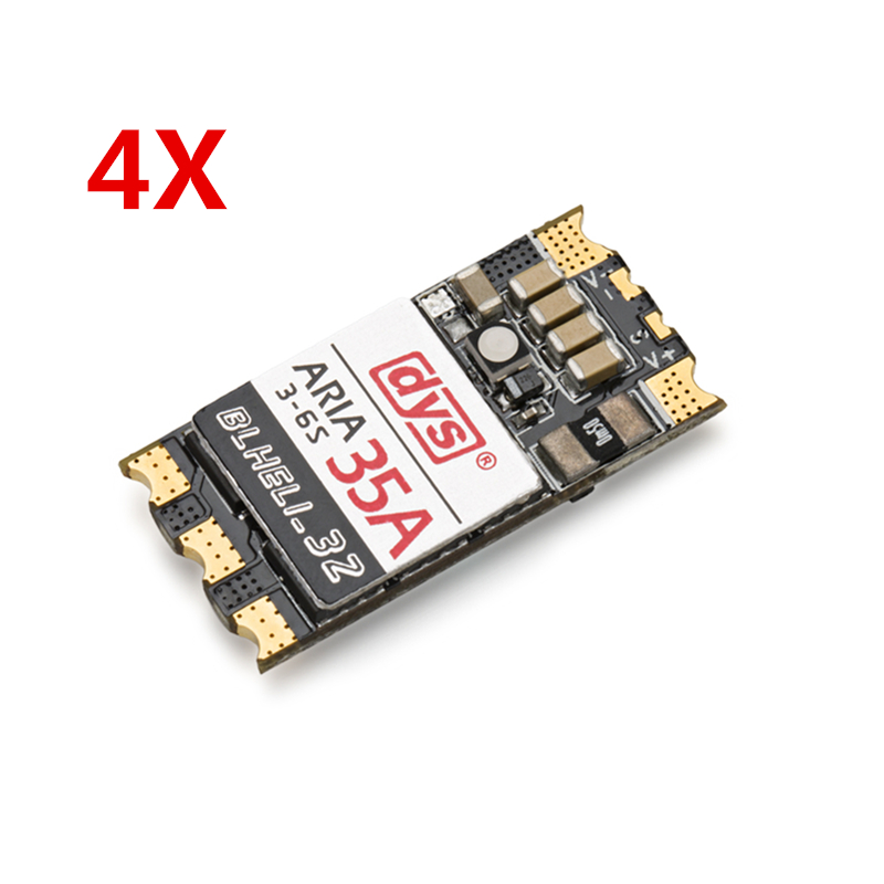 

4X DYS Aria BLHeli_32bit 35A 35amp Бесколлекторный ESC 3-6S Dshot1200 Ready Встроенный датчик измерителя тока