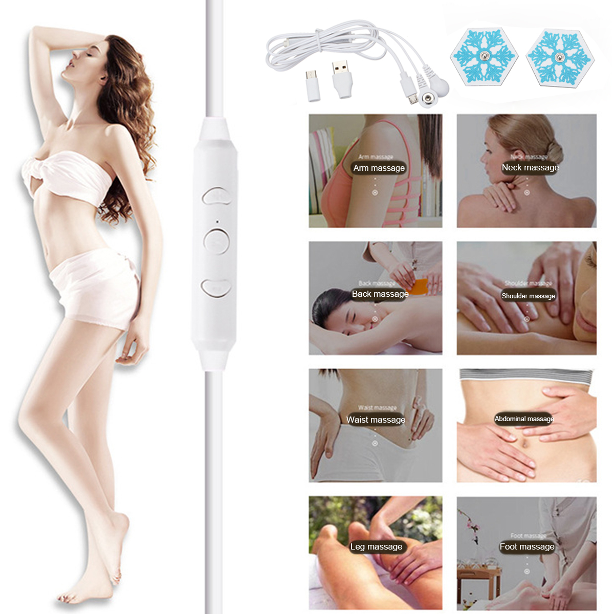 Electric Pulse Neck Massager Mini Pulse Therapy.