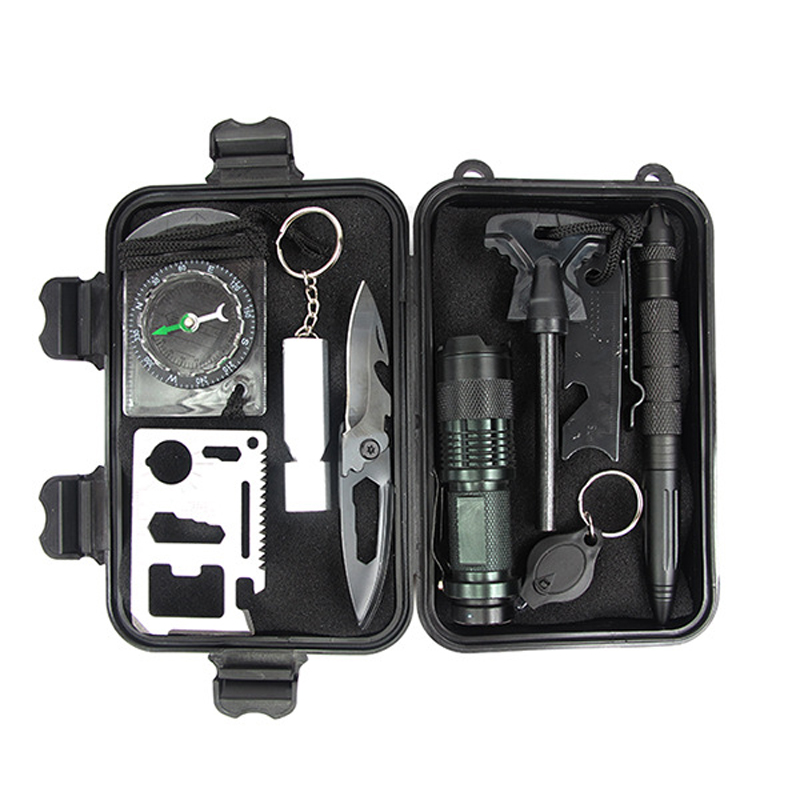 

IPRee® A1 10-in-1 Outdoor Multifunctional Survival Tools Kit Outdoor EDC Survival Emergency Kit