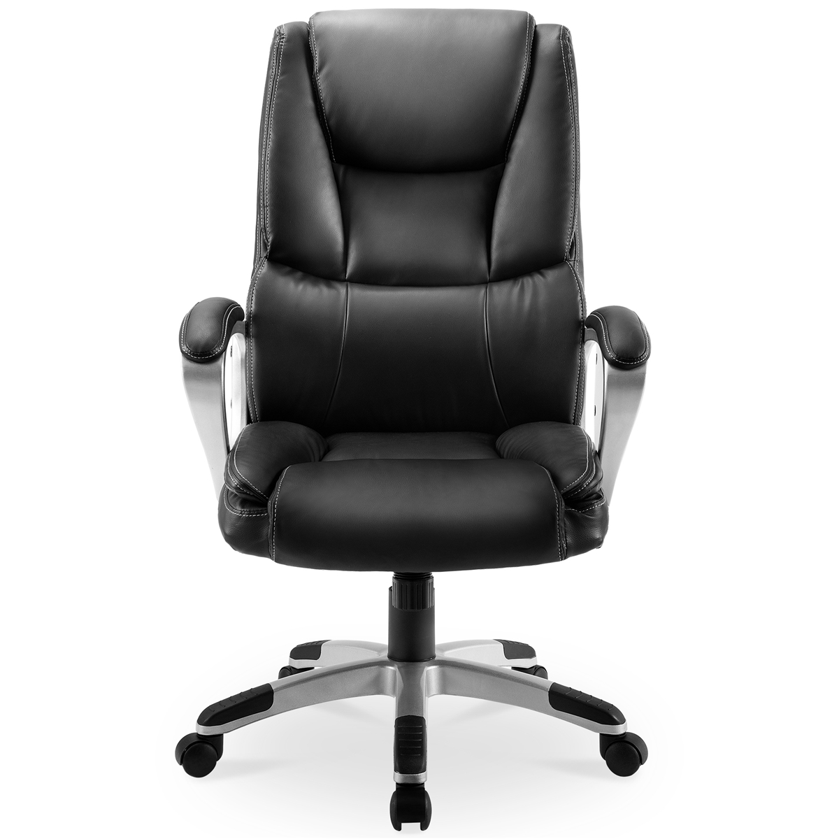 

US exclusive Merax Ergonomic Office Chair High-Back PU Leather Executive Chair Rotating Lift Chair Modern Computer Chair Folding Chair with Lumbar Support